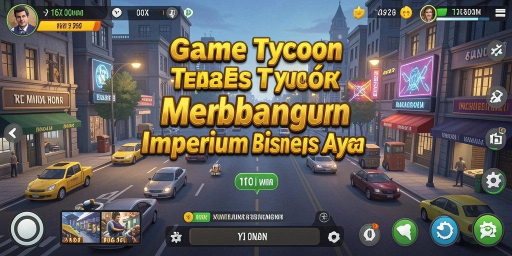 Tampilan gameplay <strong>116X</strong> yang menggambarkan aksi membangun bisnis Tycoon.