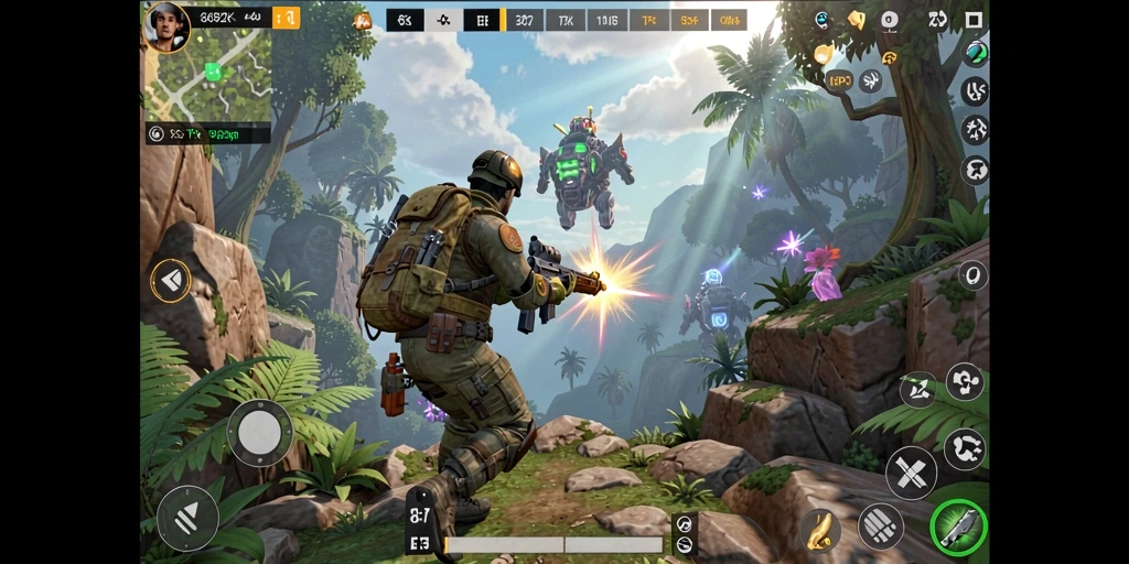 Tampilan gameplay menegangkan di 369ZK dengan aksi TPS yang seru.