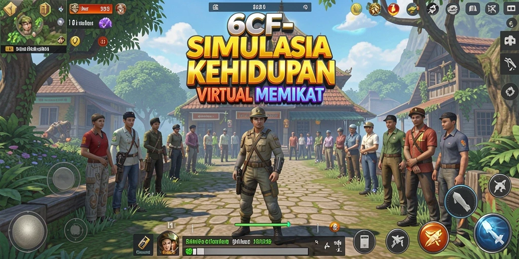 Tampilan menarik gameplay 6CF dalam simulasi kehidupan.