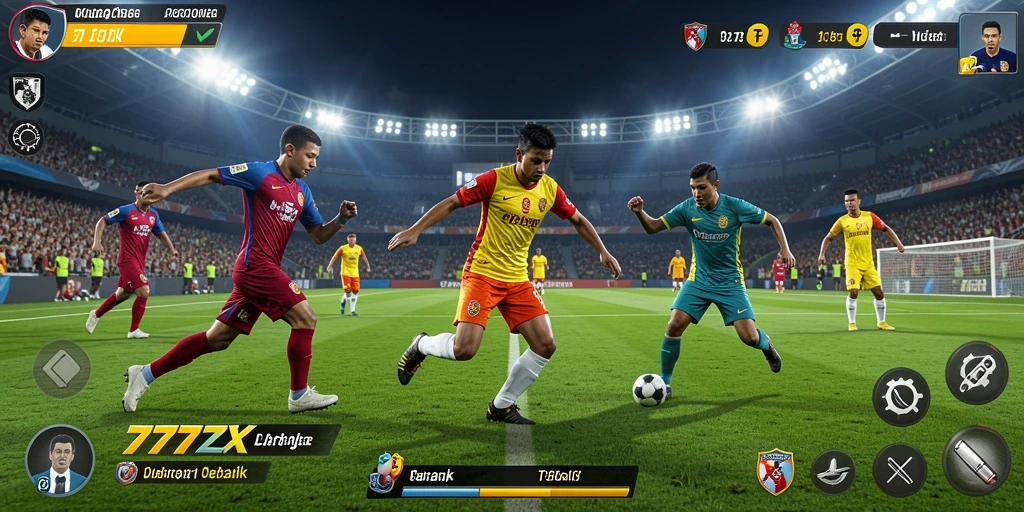 Screeshot gameplay dinamis dan kompetitif dari 777ZX.