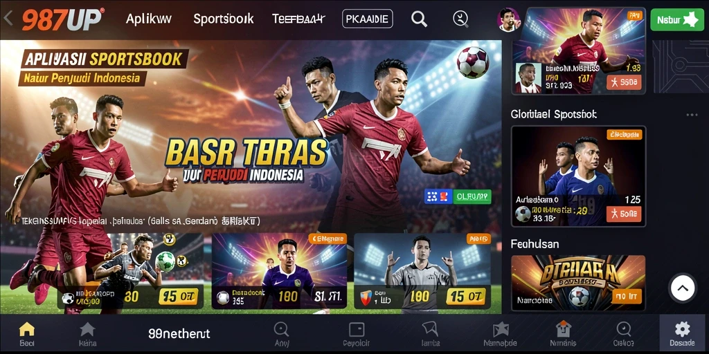 Screenshot gameplay menunjukkan antarmuka taruhan olahraga 987UP yang menarik.