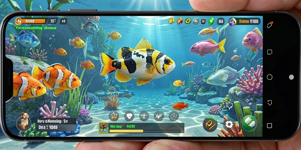 Tampilan utama gameplay AYU89 dengan aksi memancing yang menegangkan.