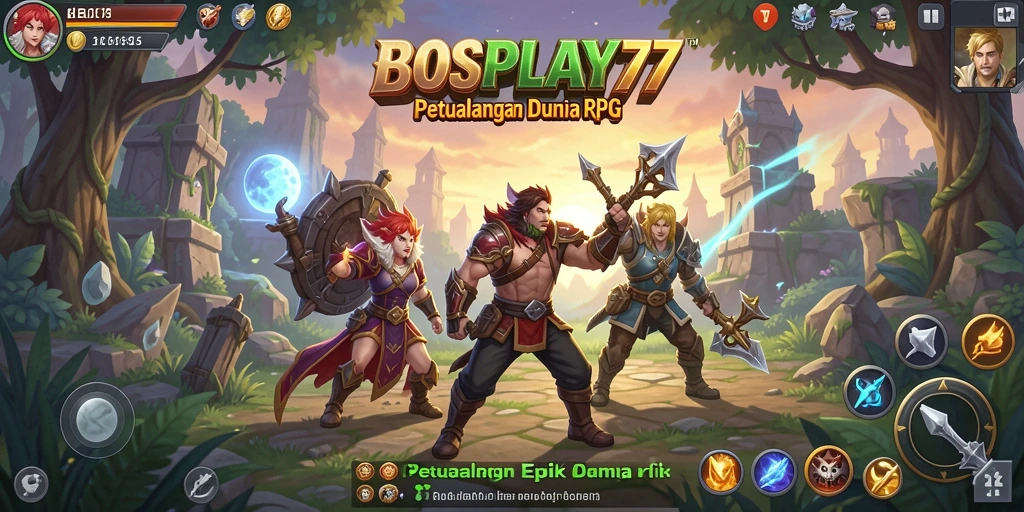 Tampilan gameplay RPG yang menakjubkan dan mendalam di BOSPLAY77.