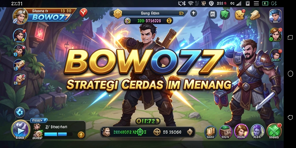 Screenshot BOWO77 menampilkan pertempuran seru dalam permainan strategi.