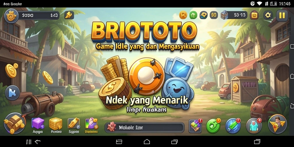 Screenshot gameplay BRIOTOTO yang menunjukkan kemudahan dalam gameplay Idle.