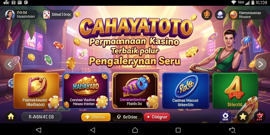 Tampilan gameplay seru di aplikasi CAHAYATOTO yang memikat.