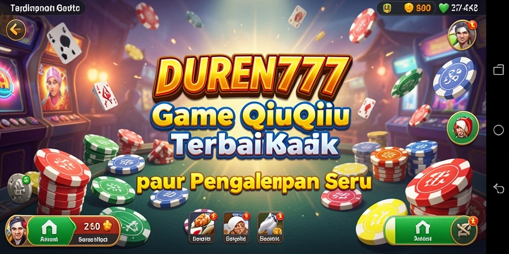 Tangkapan layar gameplay seru DUREN777 dalam aksi QiuQiu.