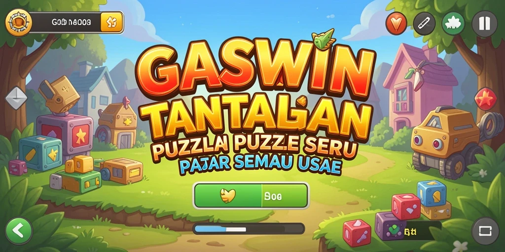 Tangkapan layar gameplay GASWIN menampilkan tantangan puzzle yang menarik.