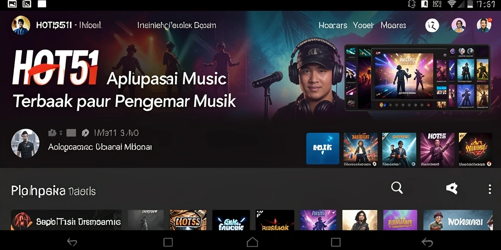 Screenshot gameplay HOT51 yang menampilkan pengalaman mendengarkan musik.