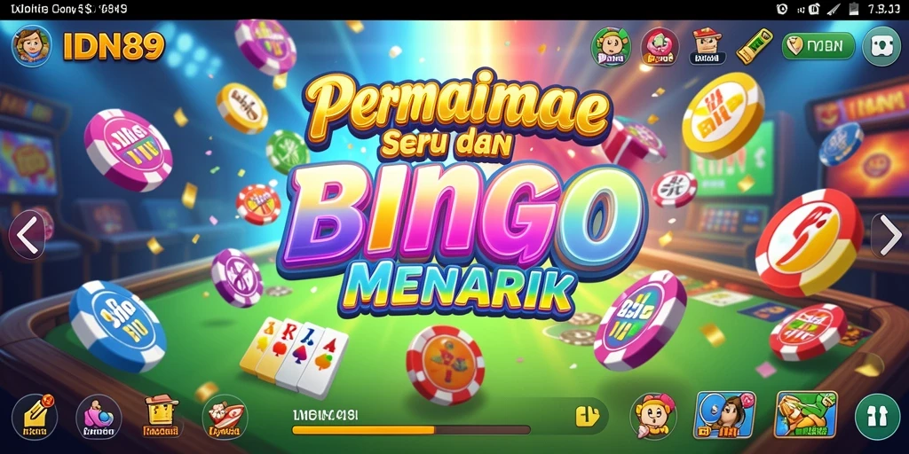 Tampilan seru gameplay Bingo di IDN89 yang menantang.