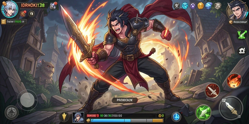 Tampilan gameplay seru dari IDRHOKI138 dengan karakter Anime ikonik.