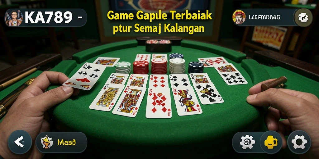 Tampilan gameplay Gaple yang seru dan penuh tantangan di KA789.