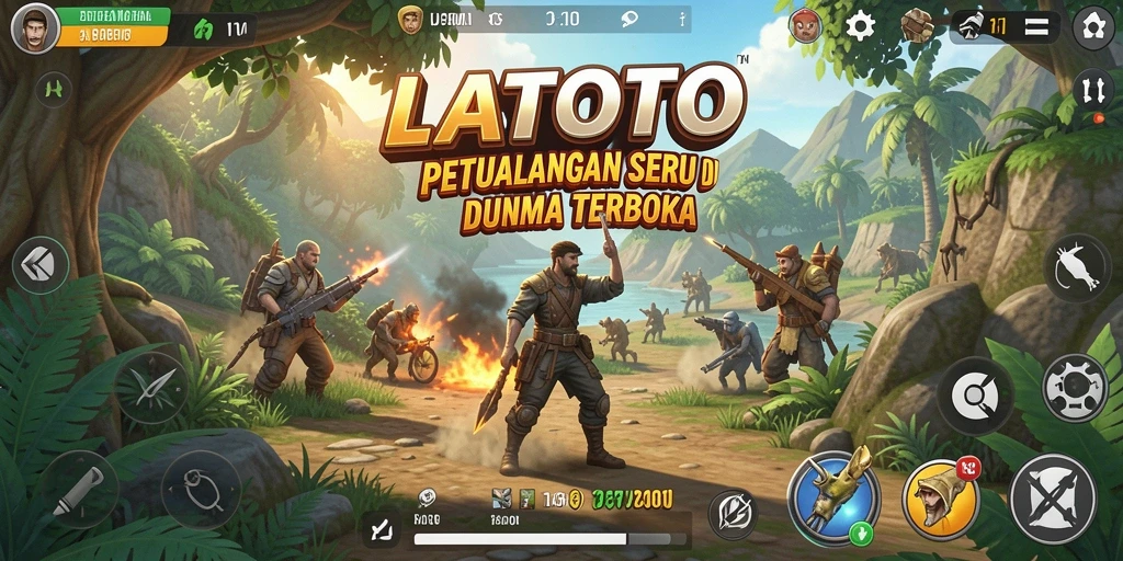 Gameplay LATOTO yang menakjubkan di dunia terbuka penuh petualangan.