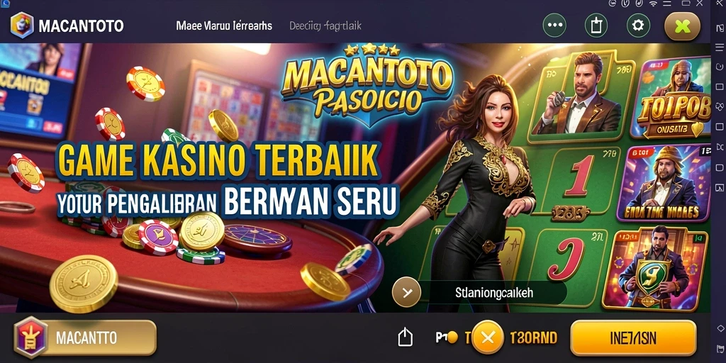 Tampilan gameplay Kasino yang penuh warna dan menarik di MACANTOTO.