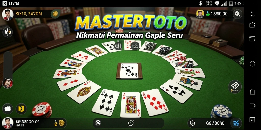 Tampilan seru gameplay Gaple di MASTERTOTO.