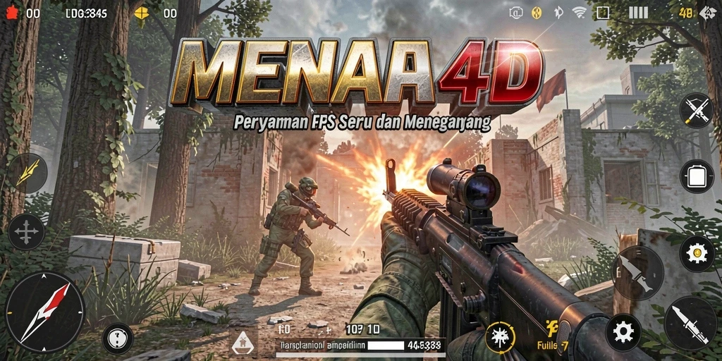 Tampilan aksi menegangkan dalam gameplay MENARA4D.