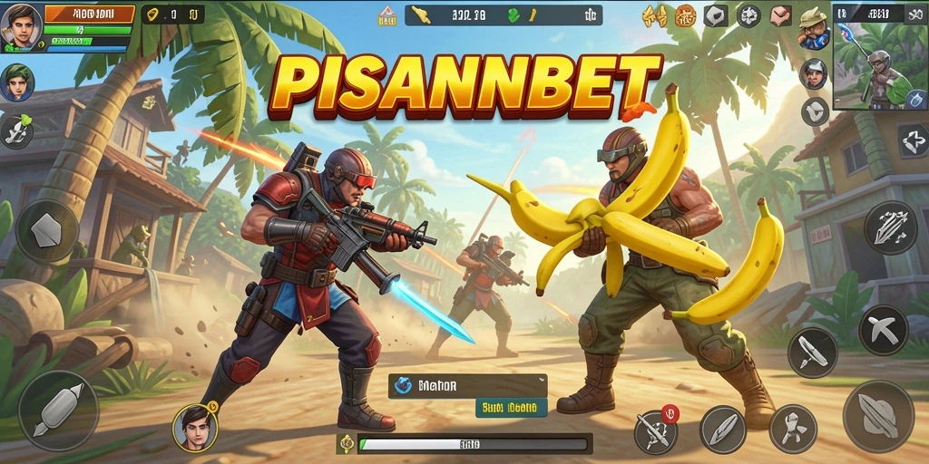 Gambaran permainan PISANGBET yang penuh aksi dalam Battle Royale.