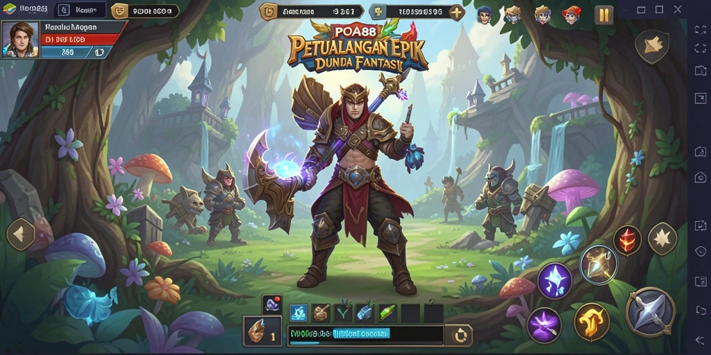 Screenshot menampilkan aksi seru di dunia RPG POA88.