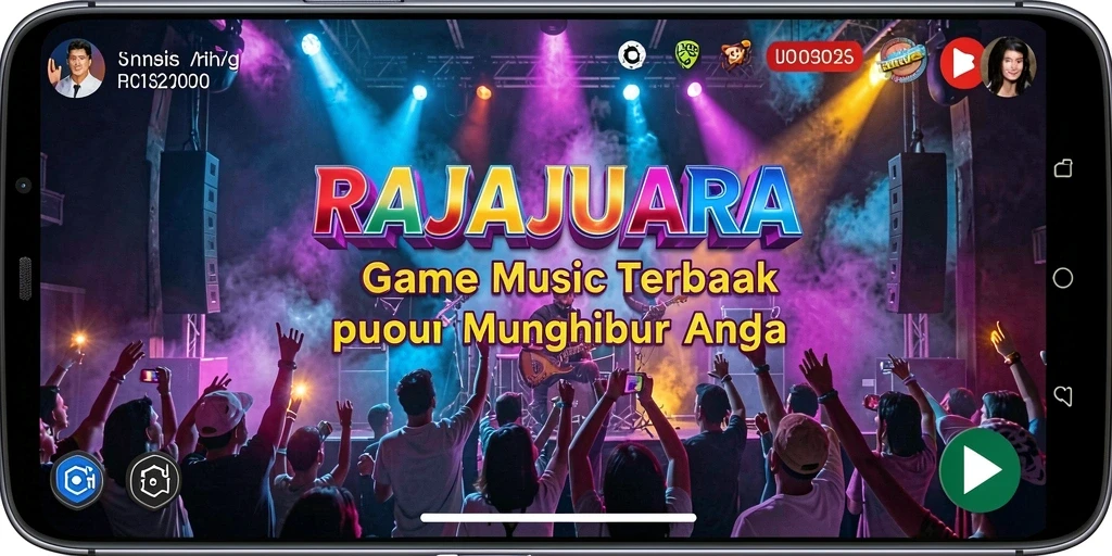 Tampilan gameplay RAJAJUARA menunjukkan keseruan bermain musik.
