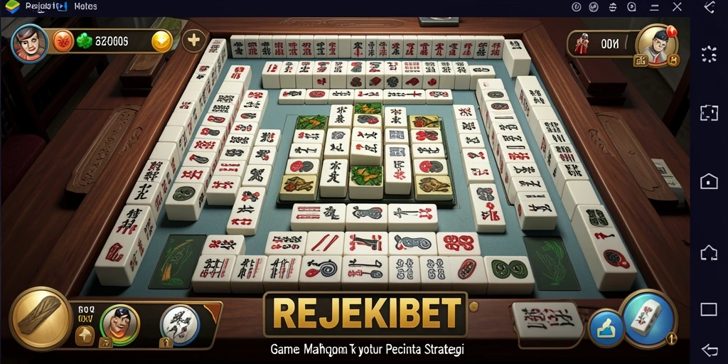 Tampilan gameplay Mahjong yang menarik di REJEKIBET.