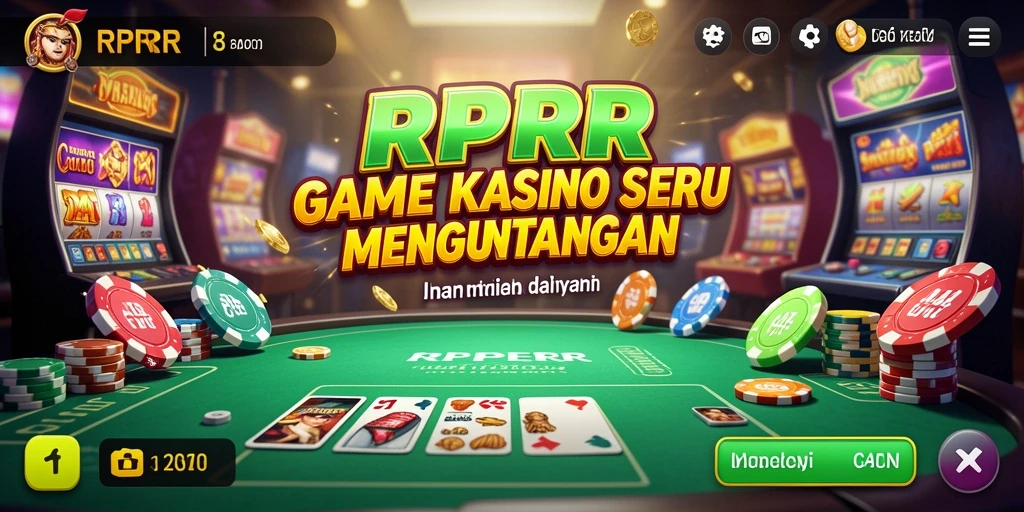 Tampilan menarik dari permainan kasino di RPRR.