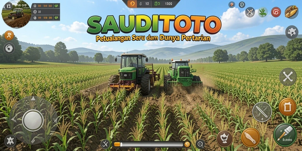 Screenshot gameplay SAUDITOTO menampilkan keseruan bertani.
