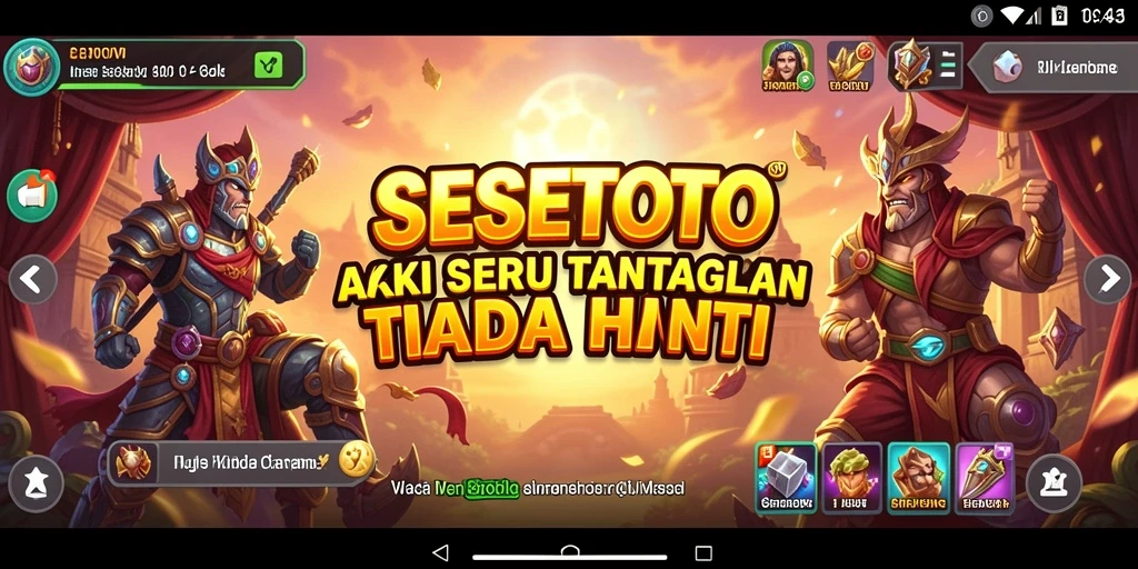 Tampilan menarik dari gameplay SESETOTO yang penuh aksi.