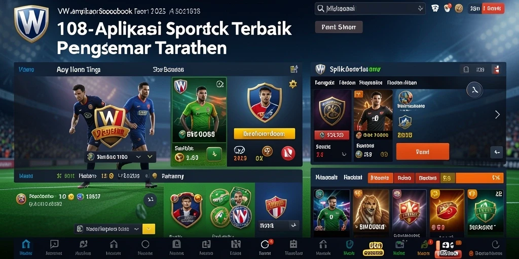 Tampilan utama VW108 dengan berbagai opsi taruhan Sportsbook.